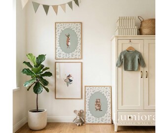 100+ Neutral Nursery Prints, Vintage Baby Room Decor, Boho Nursery Wall Art, Animal Poster Bundle, image 4