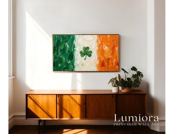 20+ St. Patrick’s Day Samsung Frame TV Art Bundle, Lucky Clover Decor, Irish Holiday Celebration Wall Art, Clovers Oil Painting, Spring 4K, image 8