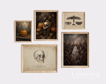 700+ Autumn & Halloween Wall Art Set, Vintage Fall Gallery Wall, Moody Spooky Prints, Dark Academia Decor, Halloween Poster Bundle, image 13