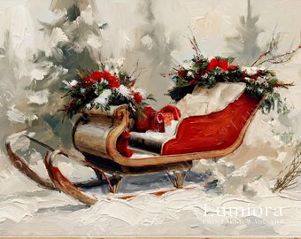Christmas Sleigh Frame TV Art – Festive Winter Sleigh Scene, Cozy Holiday Frame TV Art for Samsung Frame TV, image 7