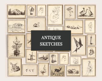 1550+ Fall & Halloween Vintage Wall Art Mega Bundle, The Ultimate Gallery Wall Set, Dark Academia, Cottagecore, Autumn Decor, image 17