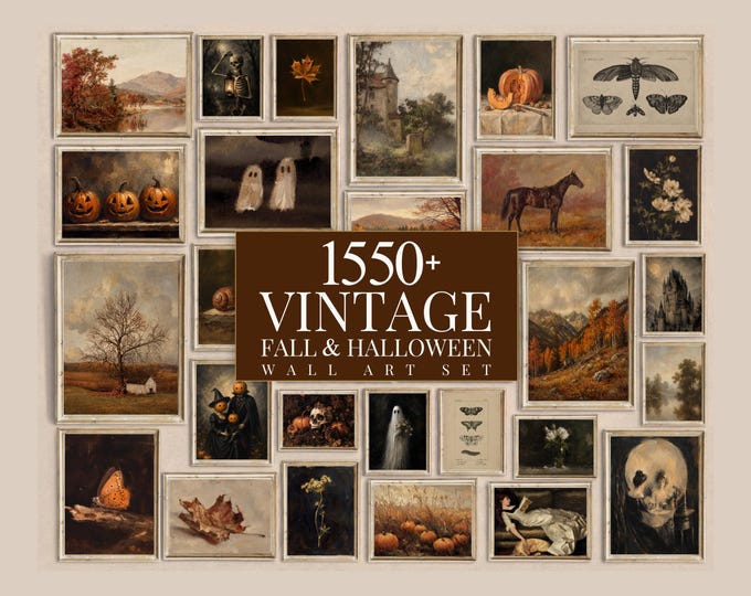 1550+ Fall & Halloween Vintage Wall Art Mega Bundle, The…