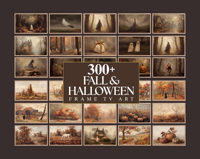 300+ Fall & Halloween Frame TV Art, Vintage Fall Samsung TV…
