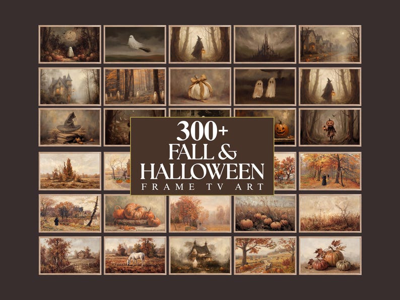 300+ Fall & Halloween Frame TV Art