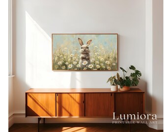 30+ Easter & Spring Samsung Frame TV Art Bundle, Cute Bunny Oil Painting Set, Floral Tulip Landscape, Pastel Easter Egg Screen Decor, 4K, image 5