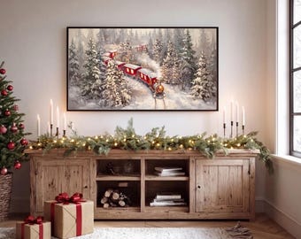 250+ Christmas Frame TV Art, Vintage Holiday Samsung TV Art, Winter TV Background, Festive Smart Tv Wallpaper, Santa Claus Digital Decor, image 9