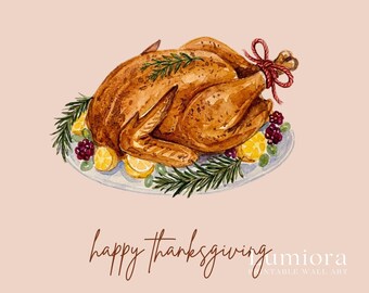 50+ Thanksgiving Wall Art Set, Fall Gallery Wall, Turkey Painting, Autumn Wall Print, Thanksgiving Decor, Give Thanks Poster Bundle, image 7