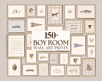 150+ Vintage Nursery Prints, Neutral Baby Room Decor, Boho Nursery Wall Art, Animal Poster Bundle, Cottagecore Baby Art, image 1