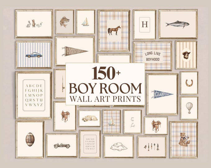 150+ Vintage Nursery Prints, Neutral Baby Room Decor, Boho…