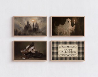 200+ Halloween Frame TV Art Bundle, Vintage Moody Ghost Painting, Spooky Samsung TV Background, image 10