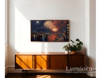 30+ 4th of July Samsung Frame TV Art Bundle, American Flag Independence Day Decor, July 4th TV Art, Patriotic Oil Painting, Digital Download, image 4