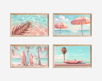 30+ Summer Frame TV Art Mega Bundle, Coastal & Beach Oil Painting Set, Colorful Ocean TV Art, Samsung Frame TV Art, Instant Download, image 5