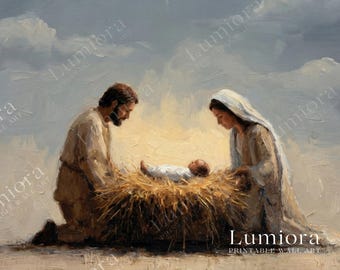 Nativity Frame TV Art – Holy Family with Baby Jesus, Peaceful Religious Christmas Frame TV Art for Samsung Frame TV, image 7