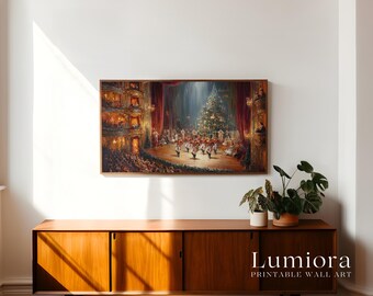 Samsung Frame TV Art Nutcracker Ballet • Classic Christmas Theater Scene • Elegant Holiday Wall Art • Vintage Nutcracker Painting, image 3