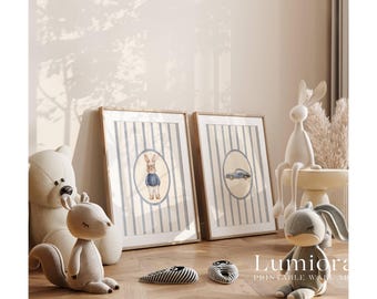 150+ Vintage Nursery Prints, Neutral Baby Room Decor, Boho Nursery Wall Art, Animal Poster Bundle, Cottagecore Baby Art, image 12