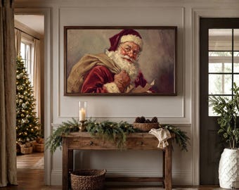 1000+ Vintage Christmas Wall Art Set, Holiday Gallery Wall, Santa Claus Painting, Christmas Prints Bundle, Trendy Winter Decor Printables, image 8