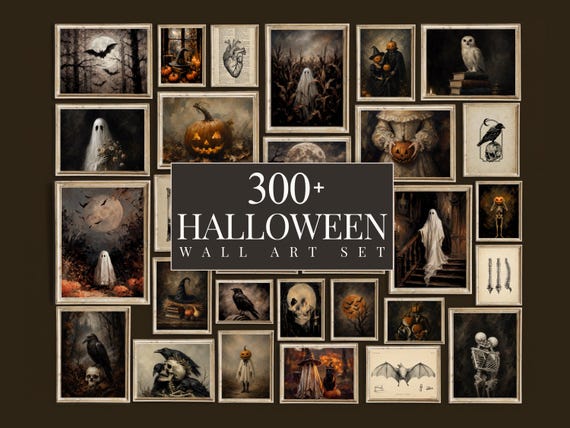 300+ Halloween Wall Art Set