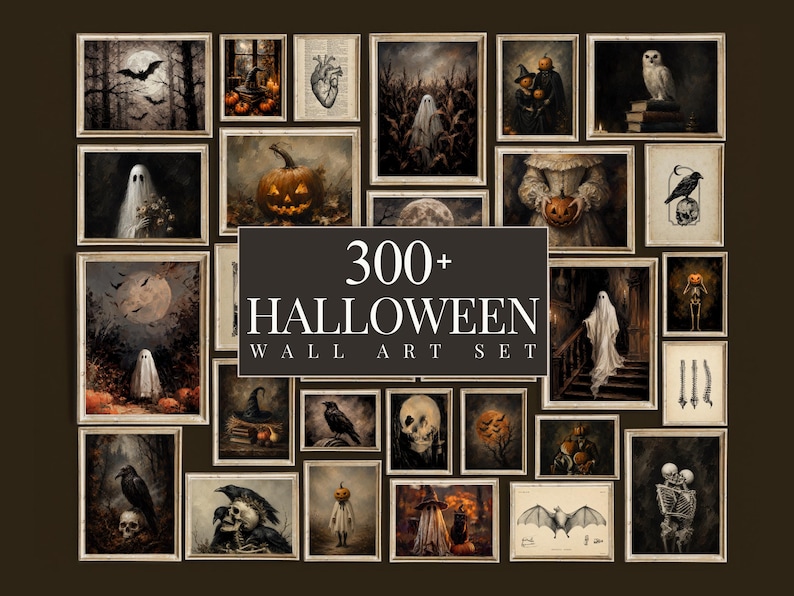 300+ Halloween Wall Art Set