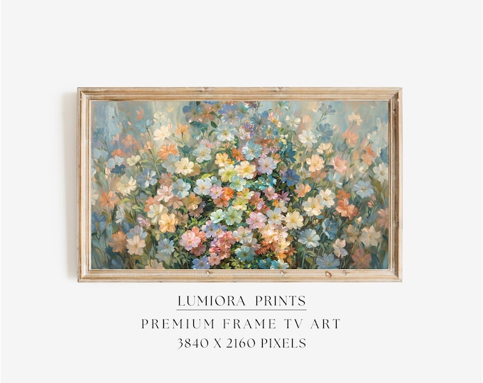 Spring Wildflower Bouquet Samsung Frame TV Art, Floral…