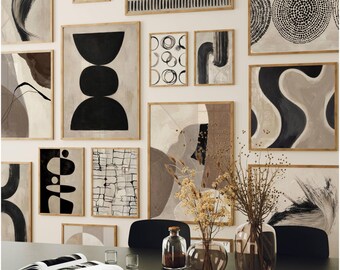 100+ Neutral Abstract Wall Art Set, Boho Gallery Wall Decor (Digital Download), image 6