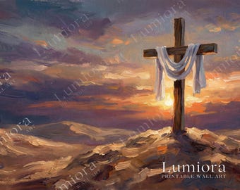 The Empty Tomb TV Art, He Is Risen Resurrection Christian Oil Painting, Easter Sunday Samsung Frame TV Art, Spiritual Hope Wall Decor, image 7