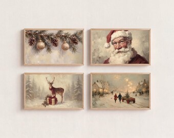350+ Christmas Frame TV Art, Vintage Holiday Samsung TV Art, Winter TV Background, image 8