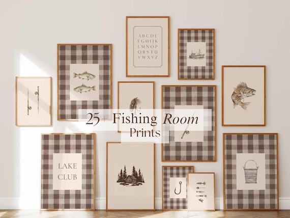 25+ Vintage Fishing Prints