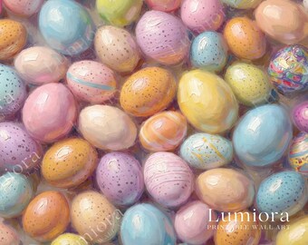 Easter Egg Samsung Frame TV Art, Pastel Spring TV Decor, 4K Digital Download, Aesthetic Holiday Screen Art, Oil Painting Easter Wallpaper, image 7