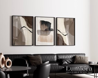 100+ Neutral Abstract Wall Art Set, Boho Gallery Wall Decor (Digital Download), image 7