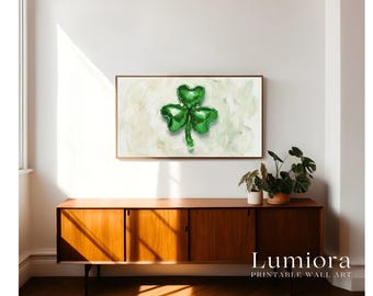 20+ St. Patrick’s Day Samsung Frame TV Art Bundle, Lucky Clover Decor, Irish Holiday Celebration Wall Art, Clovers Oil Painting, Spring 4K, image 9