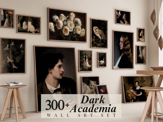 300+ Dark Academia Wall Art Set