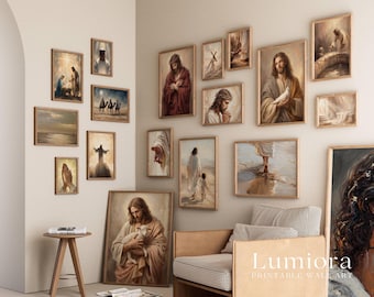 100+ Christian Wall Art Prints, Faith Wall Art, Religious Gallery Set, Jesus Print Bundle, Nativity Scene Art, Christian Art Set, image 4