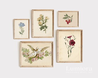100+ Botanical Prints Set, Floral Wall Art Bundle, Botanical Drawings & Flower Sketches, Digital Download Gallery Wall Set, image 10