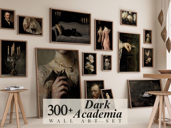 300+ Dark Academia Wall Art Set