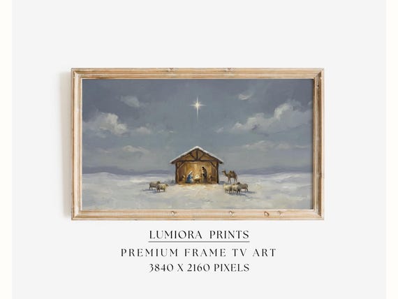 Nativity Scene Frame TV Art