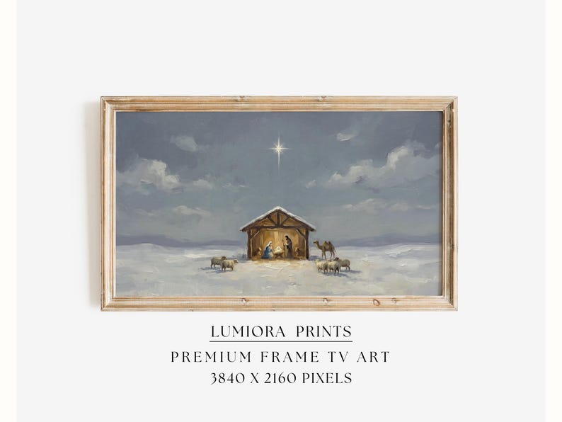 Nativity Scene Frame TV Art