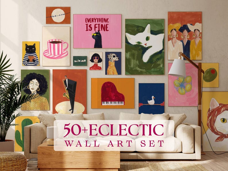 50+ Eclectic Gallery Wall Prints