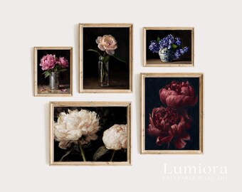 50+ Moody Floral Prints, Dark Botanical Art, Floral Gallery Wall, Vintage Flower Print, Dark Floral Prints, Moody Floral Gallery, image 6
