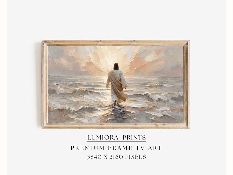 Jesus Walking on Water Samsung Frame TV Art