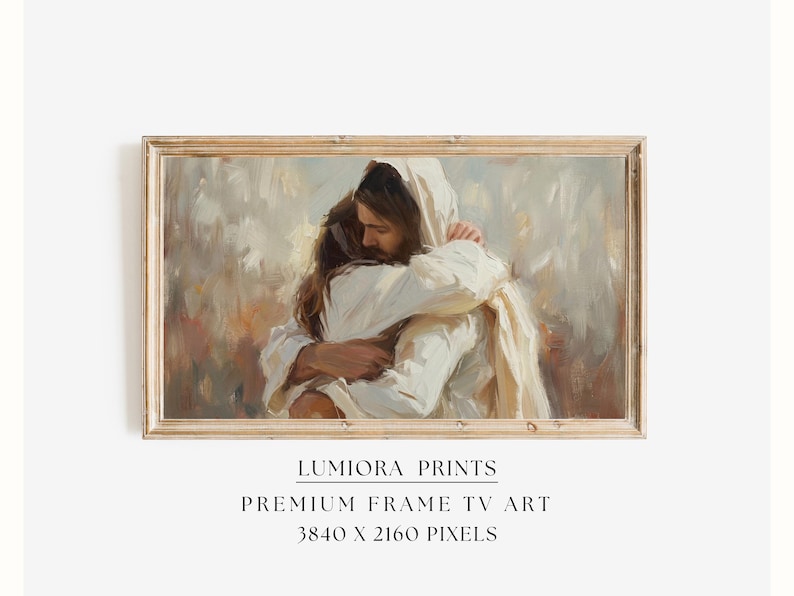 Jesus Hugging Samsung Frame TV Art