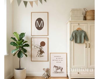 25+ Vintage Western Prints, Boys Western Room Art, Cowboy Nursery Decor, Rodeo Nursery Wall Art, Howdy Baby Boy Room, Cowboy Playroom Set, image 7