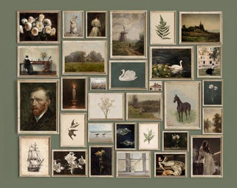 850+ Vintage Print Bundle, Antique Wall Art Set, Rustic Gallery Set, French Country Decor, Cottagecore Prints, image 21