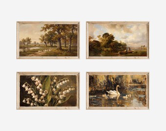 70+ Vintage Frame TV Art Bundle, Samsung Frame TV Art, Antique Landscape & Botanical Still Life, Country Cottage Farmhouse Decor,Digital Art, image 5