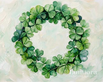 St. Patrick’s Day Samsung Frame TV Art, Lucky Clover Wreath TV Decor, Green Aesthetic Screen Art, Irish Holiday Background, 4K, image 7