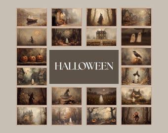 300+ Fall & Halloween Frame TV Art, Vintage Fall Samsung TV Art Bundle, Spooky TV Background, image 5