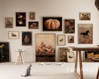 400+ Moody Fall Wall Art Set, Vintage Autumn Gallery Wall, Dark Academia Fall Decor, Rustic Autumn Prints, Moody Vintage Poster Set, image 9