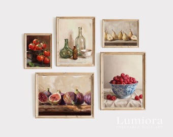 70+ Vintage Kitchen Wall Art, Still Life Print Set, Farmhouse Kitchen Decor, Fruit Painting, French Country Art, Dining Room Gallery Wall, image 5
