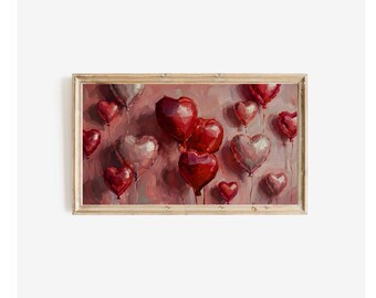 Valentine Frame TV Art Set | 30+ Red Romantic TV Art Bundle | Classic Love & Rose Aesthetic | Samsung Frame TV Valentine Decor, image 8