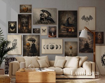 300+ Halloween Wall Art Set, Spooky Prints Bundle, Dark Halloween Print, Vintage Gothic Decor, Spooky Gallery Wall, image 6