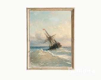 50+ Coastal Gallery Wall, Coastal Wall Art Set, Nautical Prints, Beach Wall Art, Seascape Painting, Retro Coastal Art, Ocean Prints, image 13